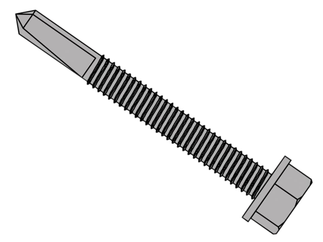ForgeFix TechFast Roofing Sheet to Steel Hex Screw No.5 Tip 5.5 x 50mm Box 100 TFHUWSD5550H