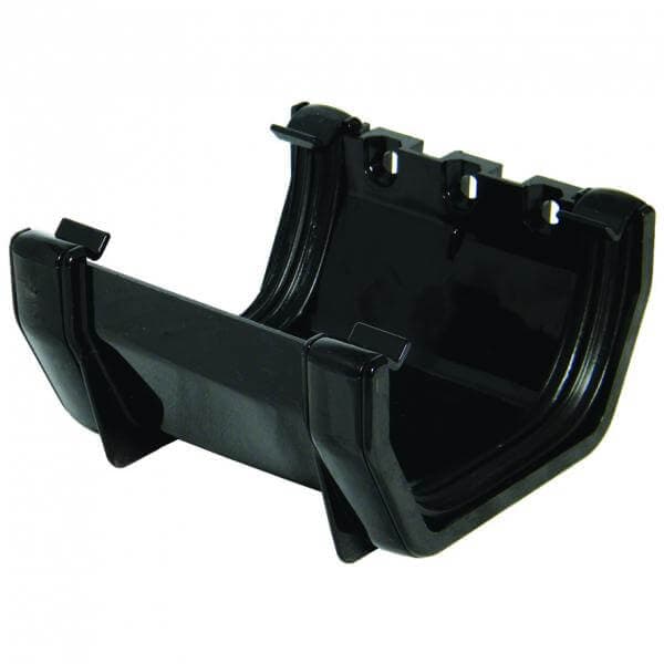 FloPlast Square Gutter Union Bracket - 114mm Black