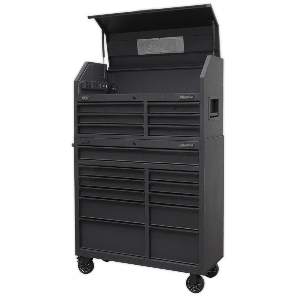 Sealey AP41BESTACK Tool Chest 17 Drawer Combination Soft Close Drawers With Power Strip