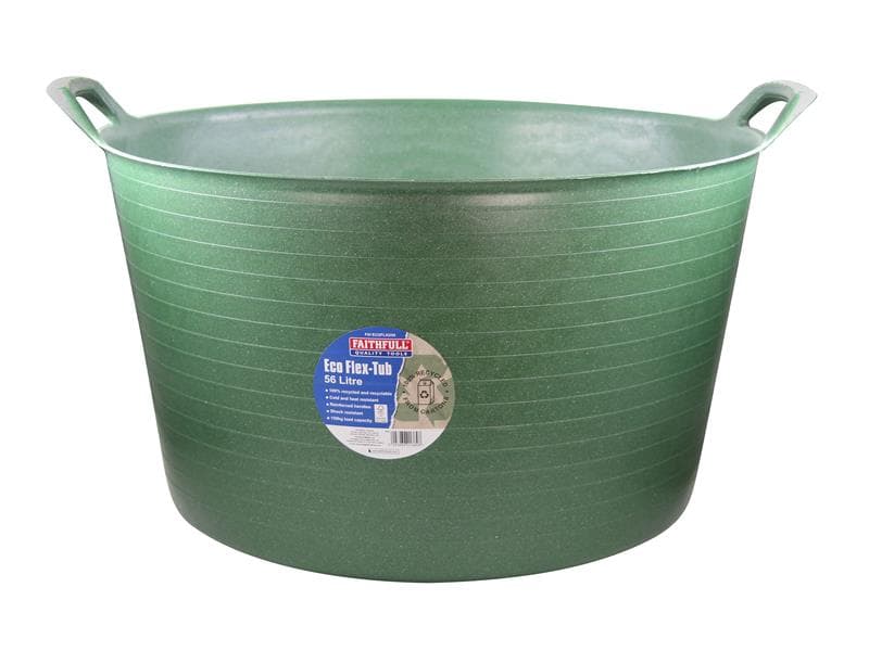 Faithfull Eco Flex Tub 56 Litre - Recycled Green