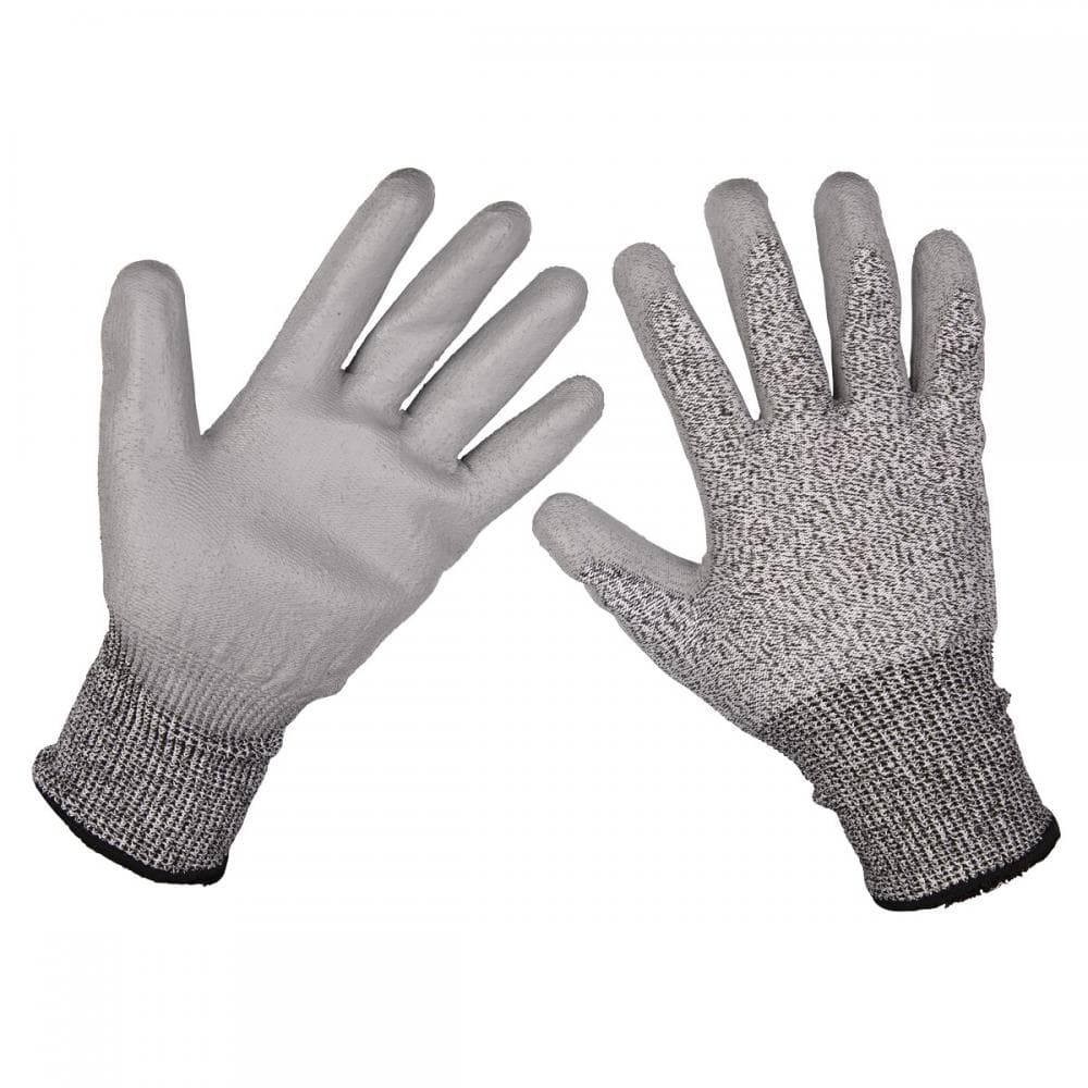 Sealey 9139L Anti-Cut Pu Gloves (Cut Level C - Large) - Pair