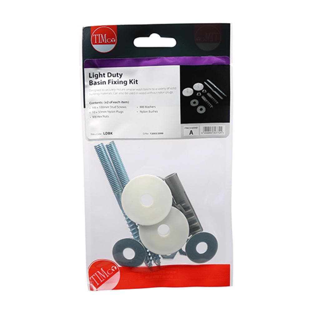 Timco LDBK Basin Fixing Kit - Light Duty Light Duty Kit TIMpac 2