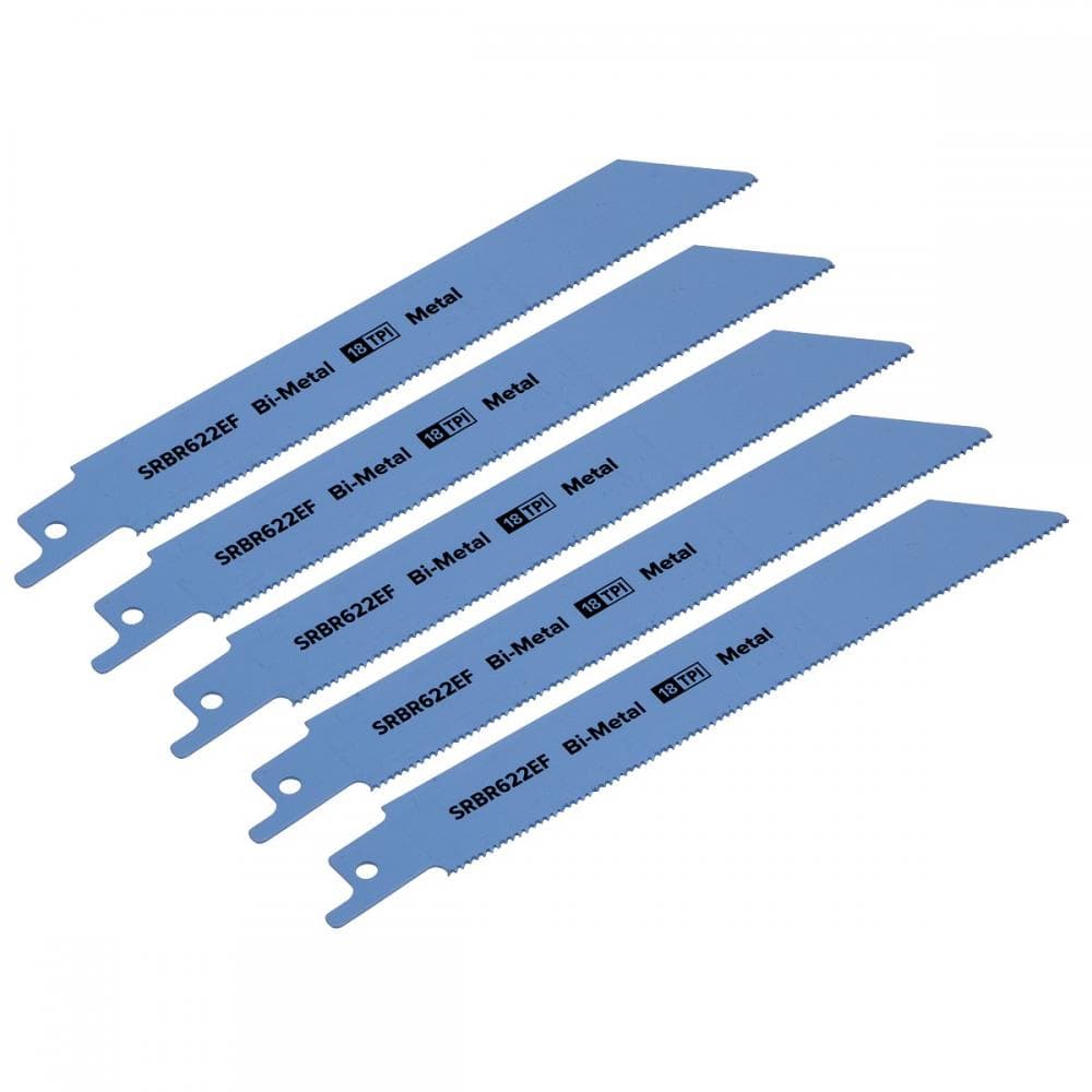 Sealey SRBR622EF Reciprocating Saw Blade Metal 150Mm 18Tpi - Pack Of 5