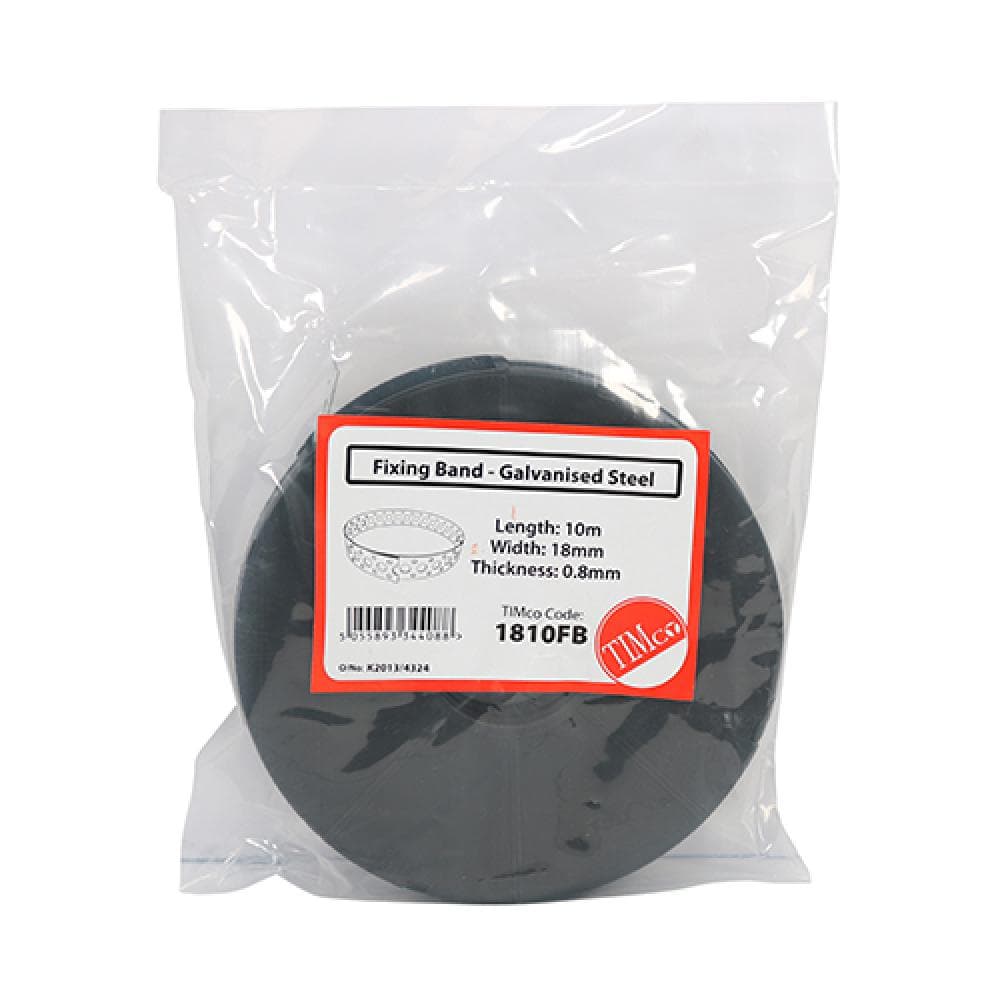 Timco 1810FB Fixing Band - Galvanised 18Mm X 10M Bag 1