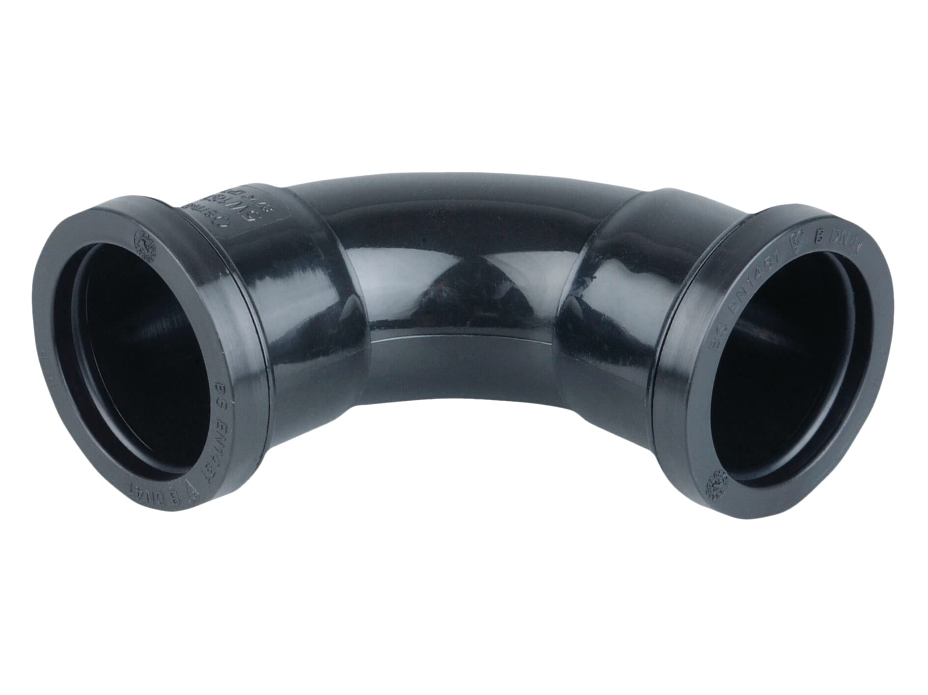Wavin Osma Waste push-fit bend 87.5 degree 32mm black