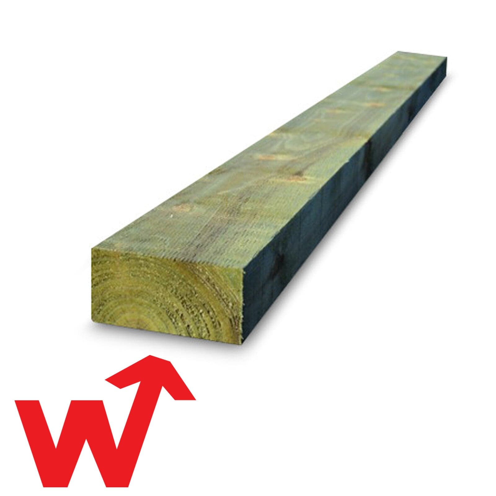 2.4m Garden Sleepers Green Treated Timber 2.4m x 200mm x 100mm Pack of 10