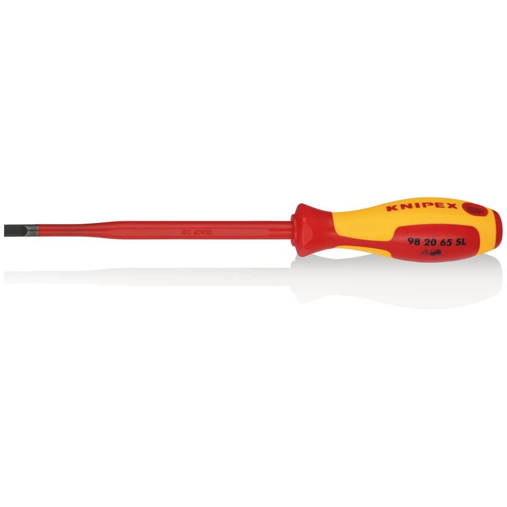 Knipex 98 20 65 Sl Vde Insulated Slotted Screwdriver 6.5 X 150Mm - Slim each 1 72436