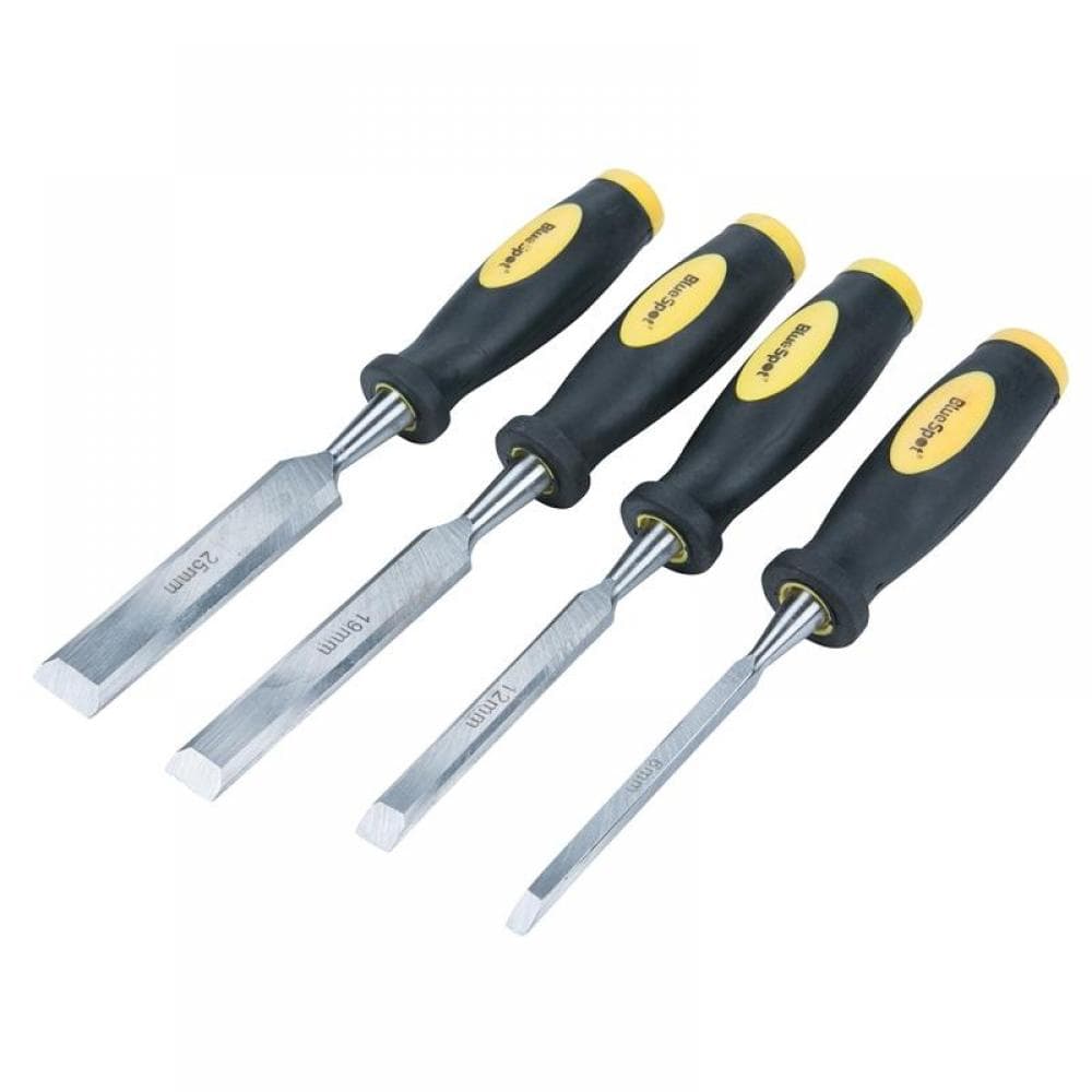 Bluespot Tools 28004 Chisel Set Double Colour Handle Set 4 Piece