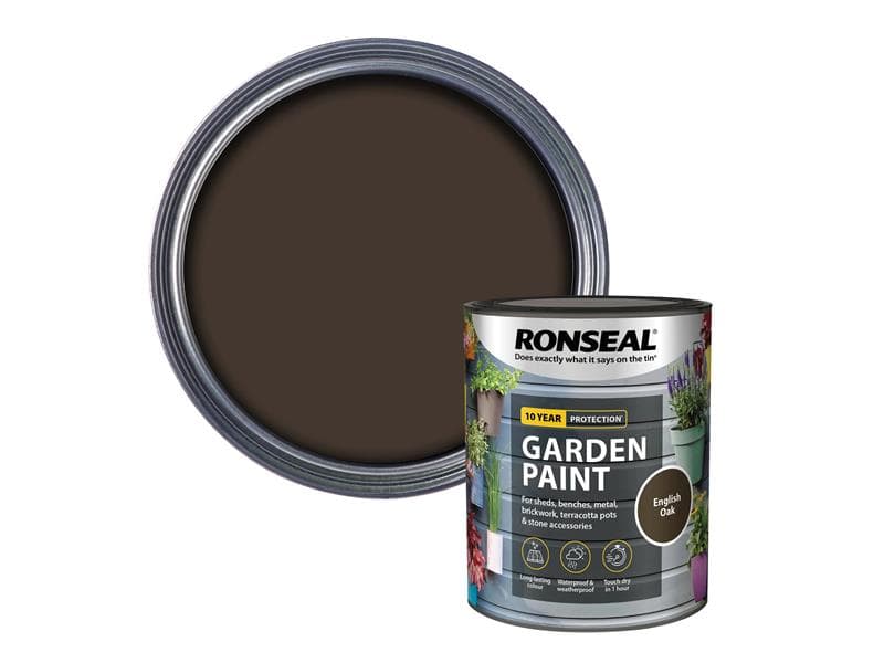 Ronseal 37405 Garden Paint English Oak 750Ml