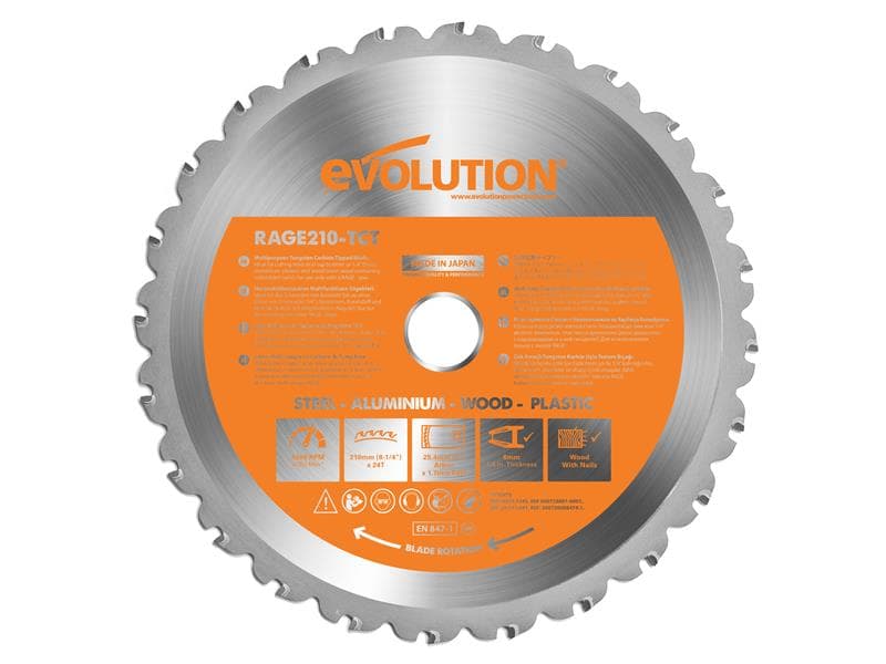 Evolution RAGEBLADE210MULTI Multi-Material Mitre Saw Blade 210 X 25.4Mm X 24T