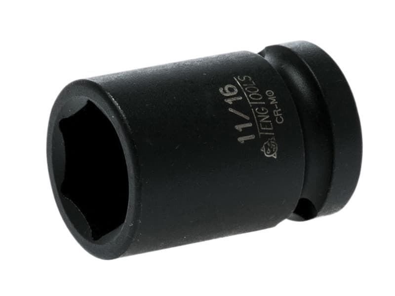 Teng 920122 Impact Socket Hexagon 6-Point 1/2In Drive 11/16In