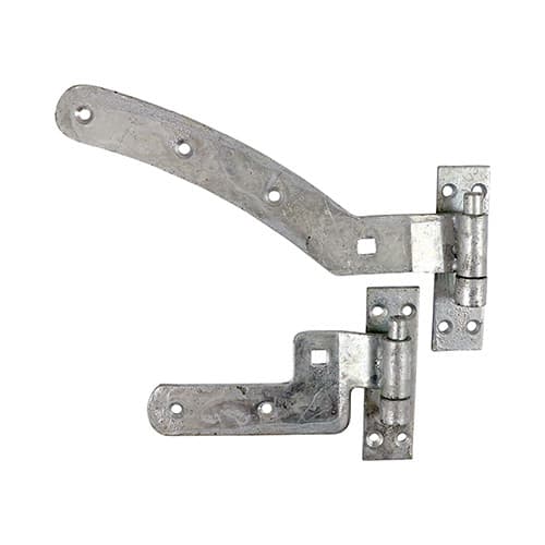 Timco CRHLG Pair Of Curved Rail Hinge Set - Left Hand - Hot Dipped Galvanised 300Mm
