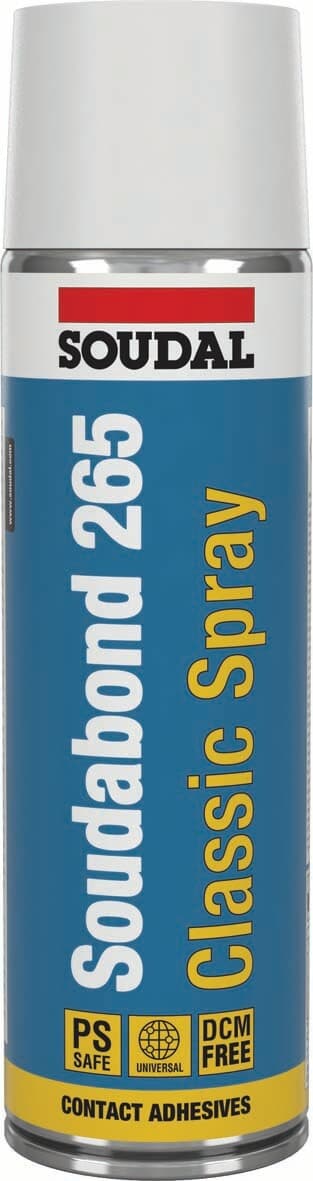 Soudal Soudabond 265 Classic Sprayable Contact Adhesive Transparent 500Ml 146309