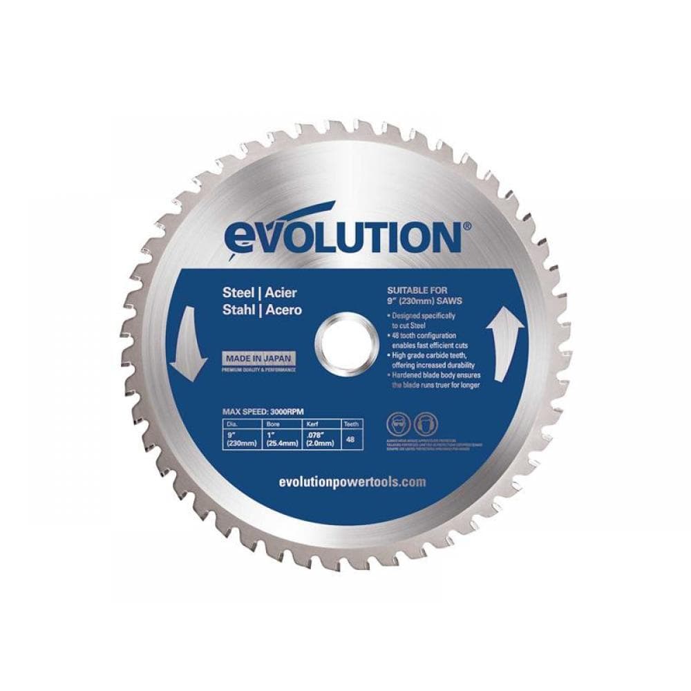 Evolution EVOBLADE230 Mild Steel Cutting Circular Saw Blade 230 X 25.4Mm X 48T