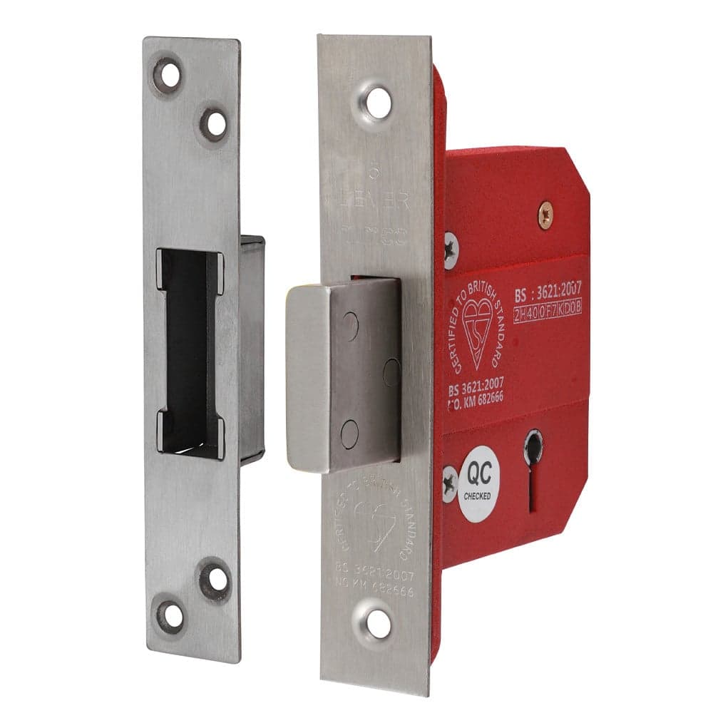 Timco 5 Lever British Standard Ce Deadlock - Stainless Steel - Satin Box 1 675888