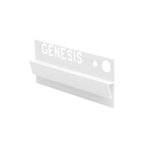Genesis 15 x 8mm White Regular Vinyl to Tile Capping EVC080.01