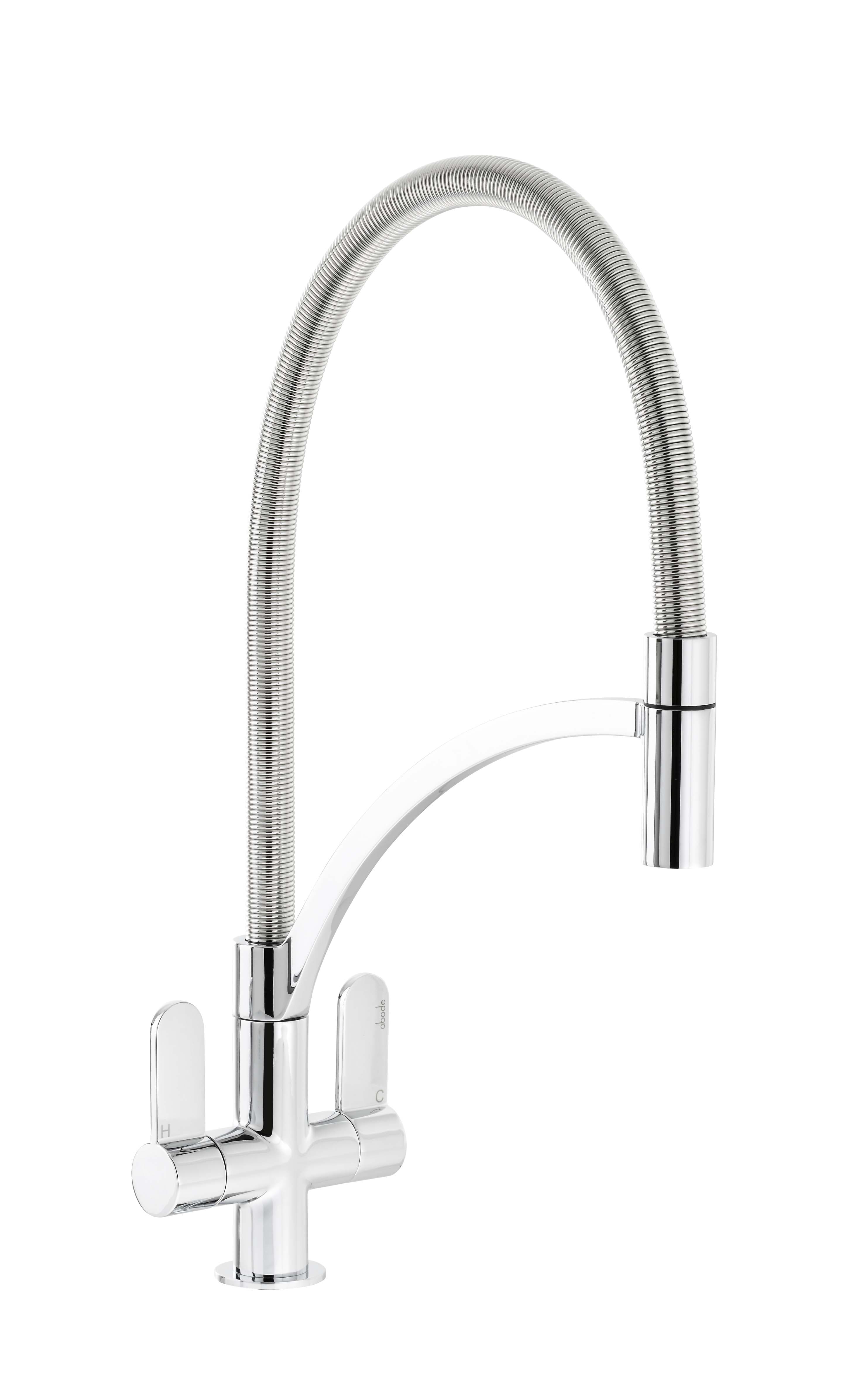 Abode AT2071 Genio Semi Professional Kitchen Mixer with Pull Around Hose Chrome