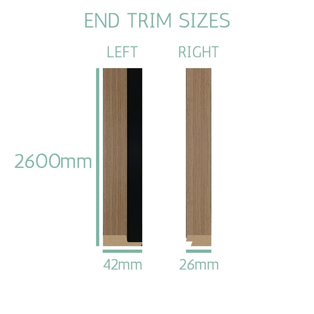 Waterproof 3D Slat Wall Panel End Trim