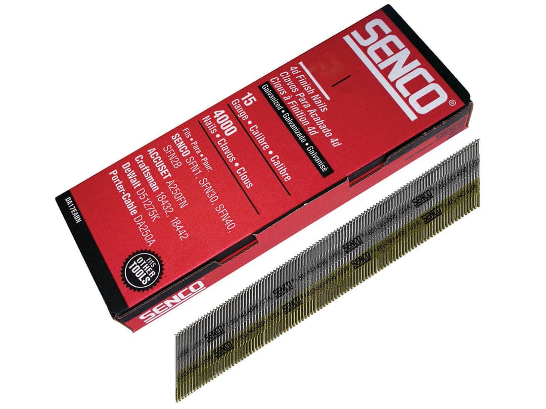 Senco Chisel Smooth Brad Nails Galvanised 15G x 64mm (Pack 3000) DA25EABN