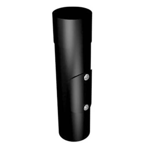 Aluminium Round Swaged Access Pipe - 63mm PPC Finish Black (9005 Matt)