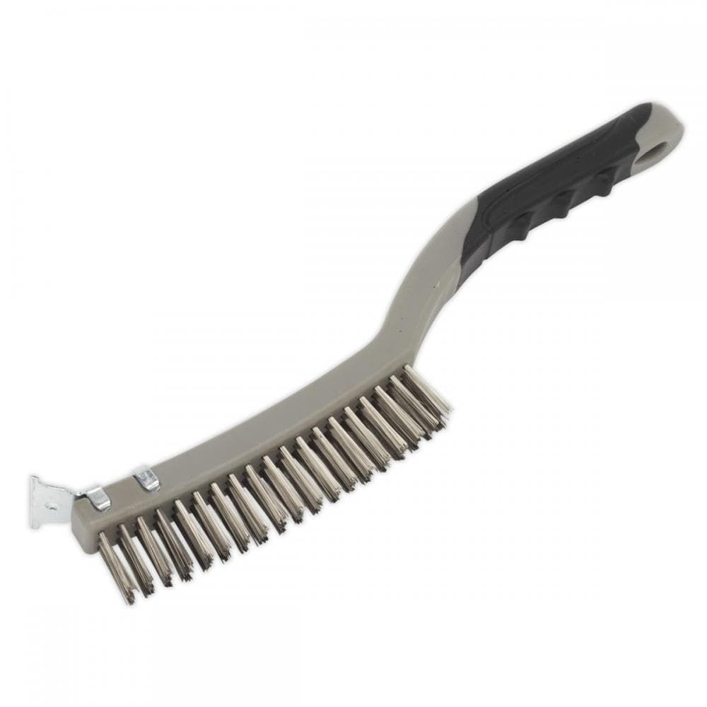 Sealey WB105 Wire Brush With Stainless Steel Fill & Scraper