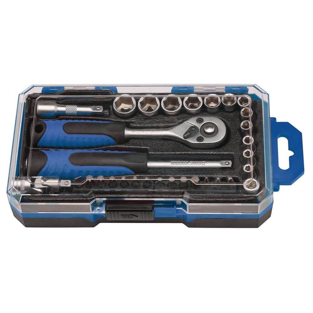 Draper 04777 Socket Set 1/4in Sq. Dr. (35 Piece) per set 1