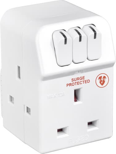 3 Skt 13A Fused Sw Srg Mskt Adaptor MSWRG3-MP