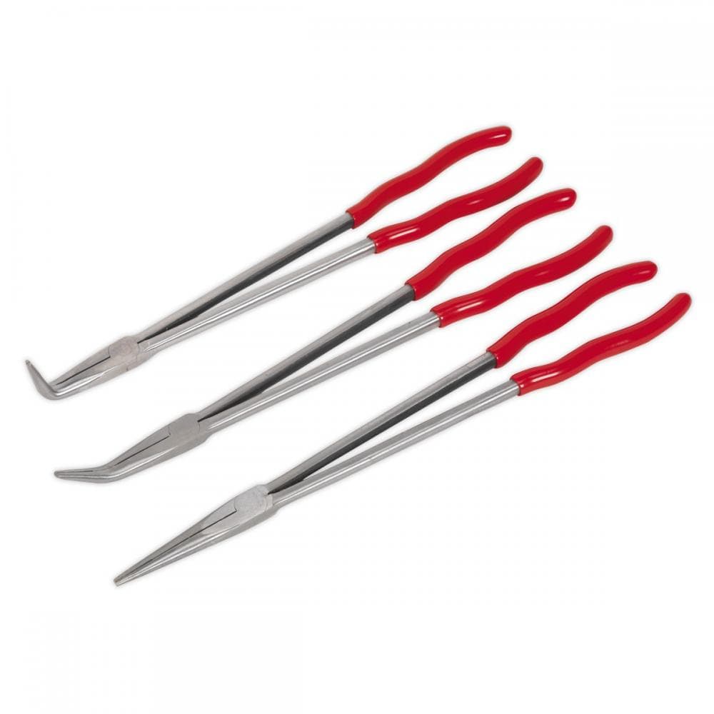 Sealey AK8576 Needle Nose Pliers Set 3Pc Extra-Long 400Mm
