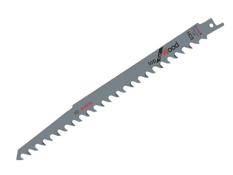 Bosch Powertool Accessories 2608650682 S 1542 K Top For Wood Reciprocating Saw Blade 240Mm 3 Tpi (Pack 5)