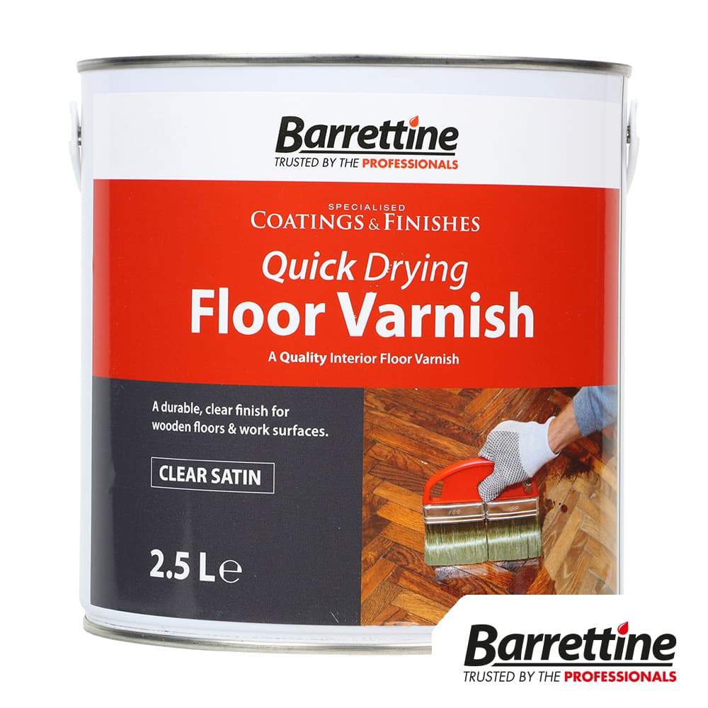 Barrettine Quick Drying Floor Varnish Tin 1 QDFV25