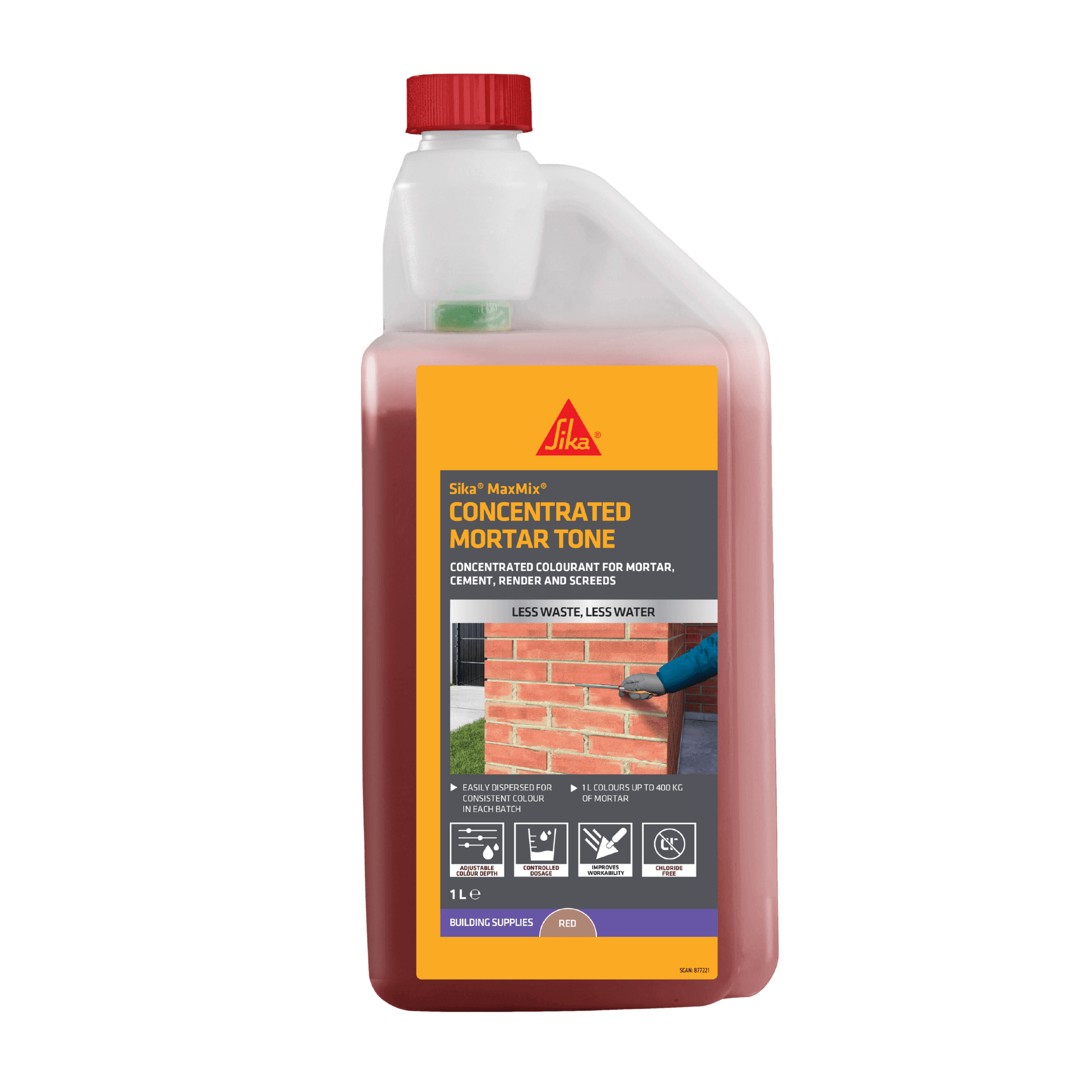 MaxMix Sika MaxMix Concentrated Mortar Tone red 1 L
