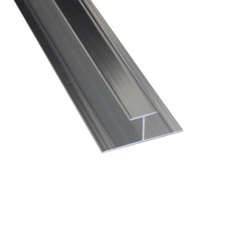 Laminate Wall Panel 10mm H Trim - 2420mm Silver