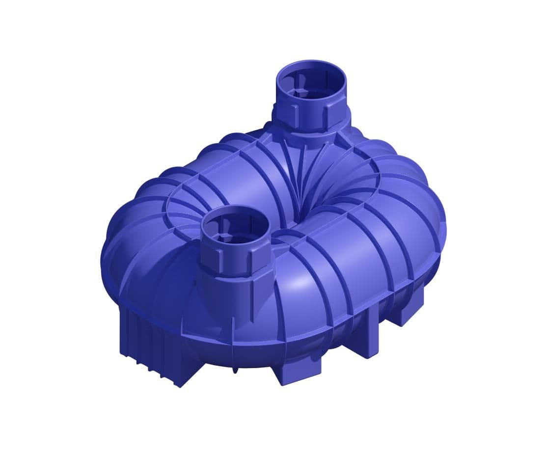 6,800L Twin Neck Non-Potable Underground Tank (Bare Tank Only) Purple