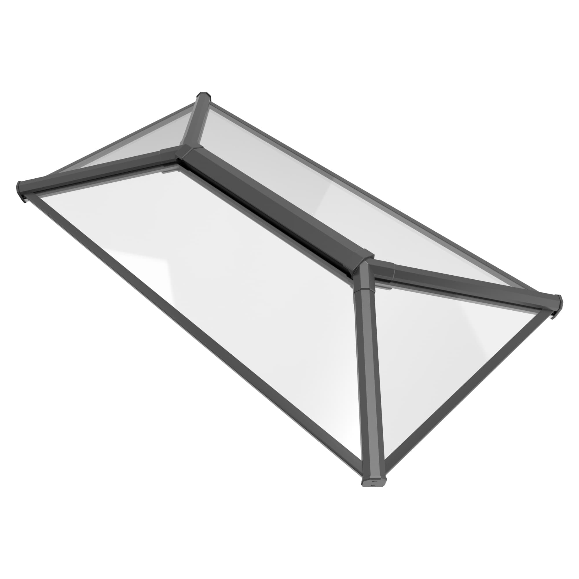 Crystal Aluminium Skylight Roof Grey 7016 External White Internal 2500mm x 1500mm