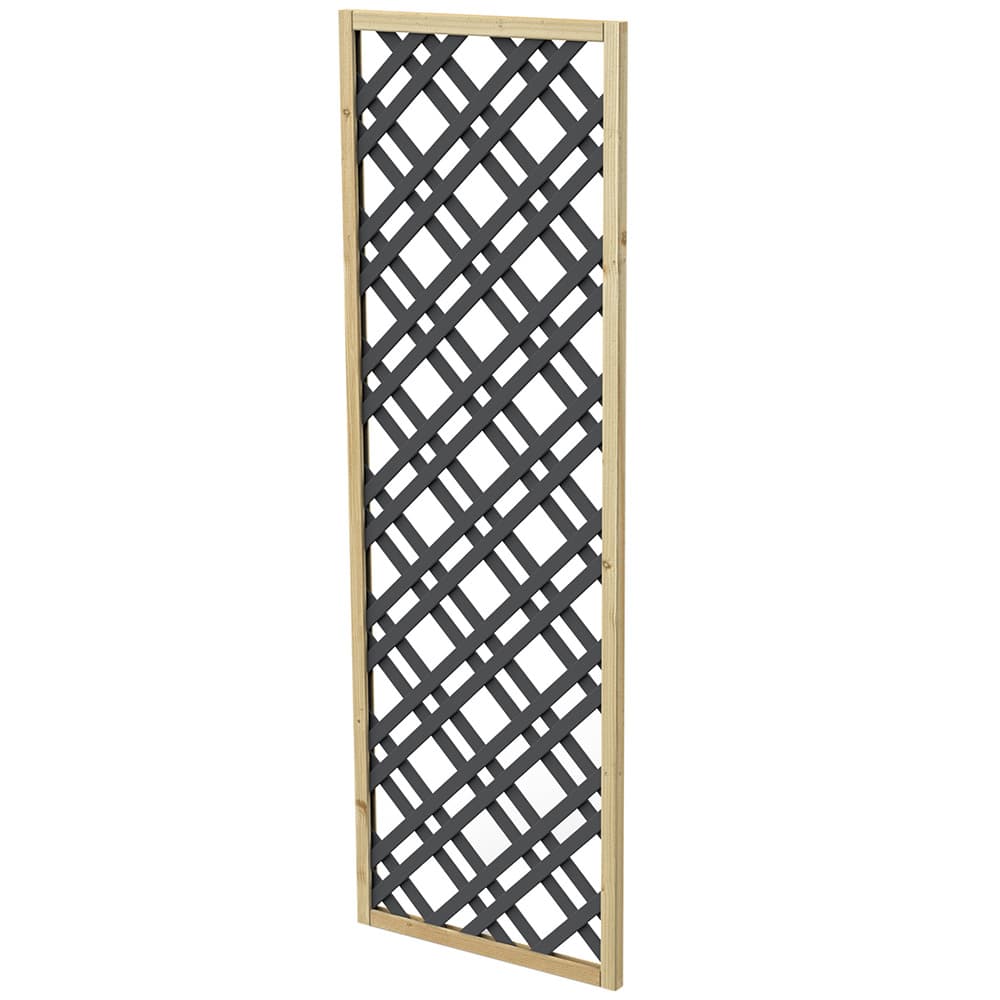 Forest Garden Grey Painted Lattice 180cm x 60cm Pack of 4
