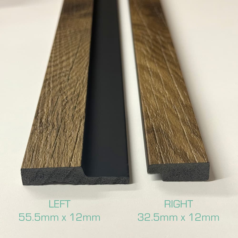Premium Waterproof 3D Large Slat Wall Panel End Trim