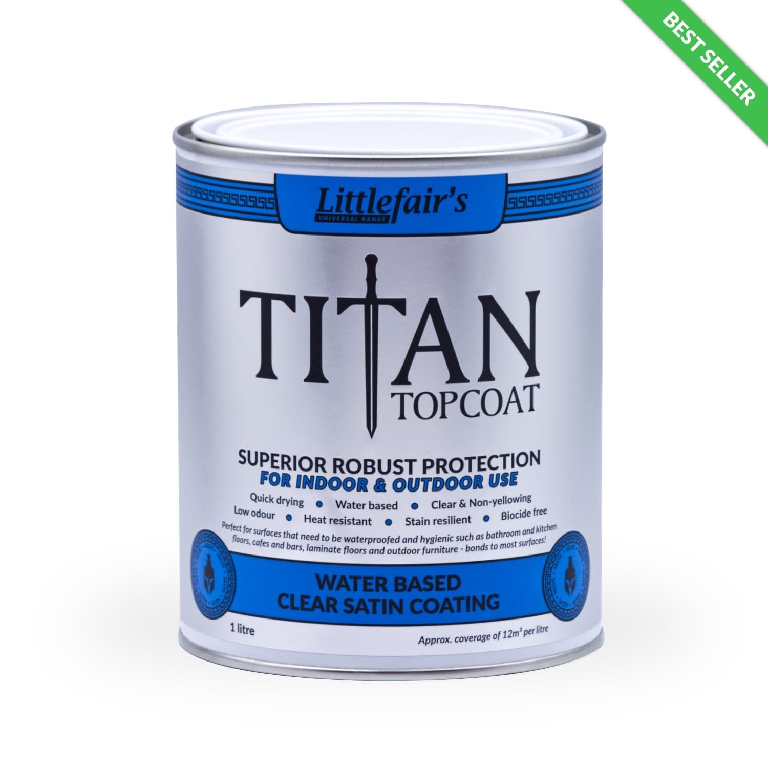 Titan Topcoat Varnish Clear Wood Finish - Biocide Free, UV Protection - Low Odour Matt/Satin/Gloss