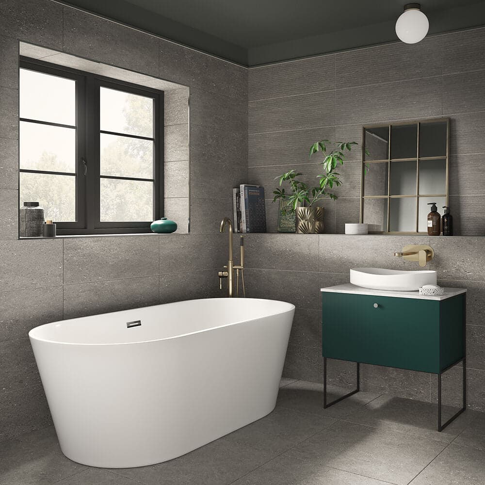 Kalksten Anthracite Ceramic Decor Wall Tile 25x75cm