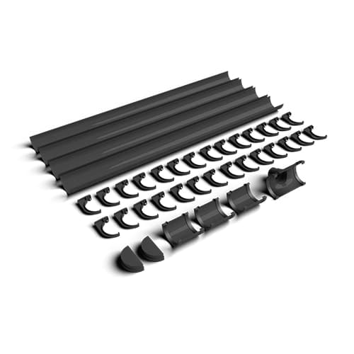 FloPlast 16m 170mm Industrial/Xtraflo Gutter Kit - Standard - Black