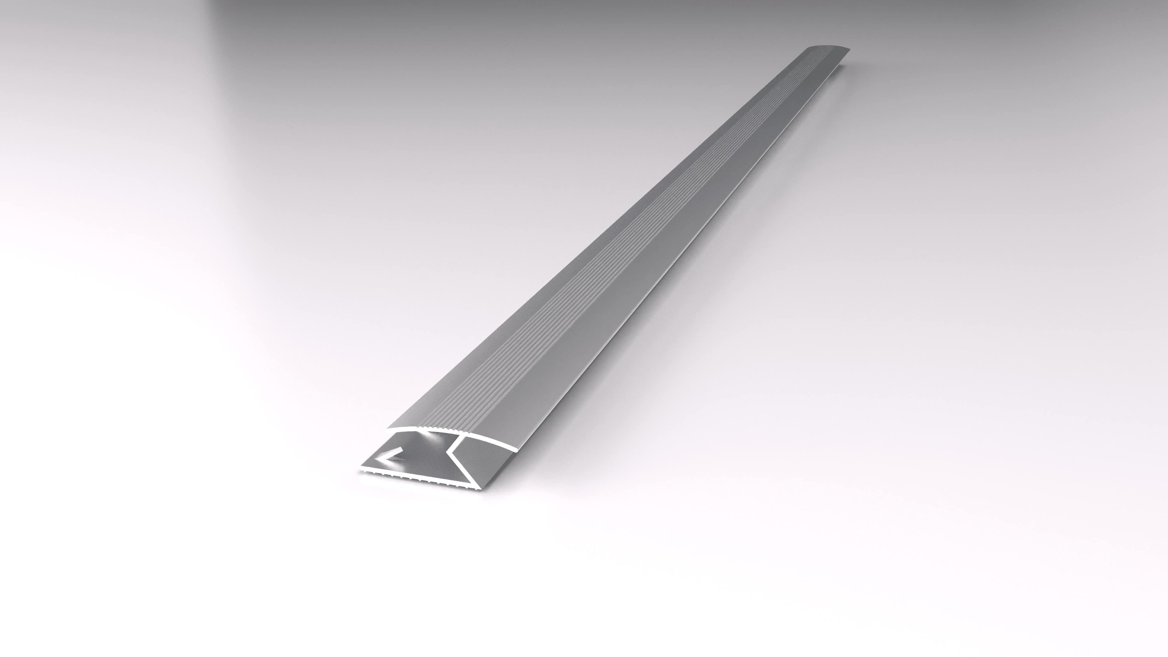 Z Section Floor Trim - 900mm - Matte Silver