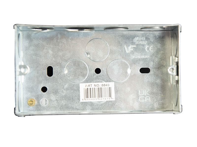 Dencon 8849NB Metal Back Box 2-Gang 35Mm