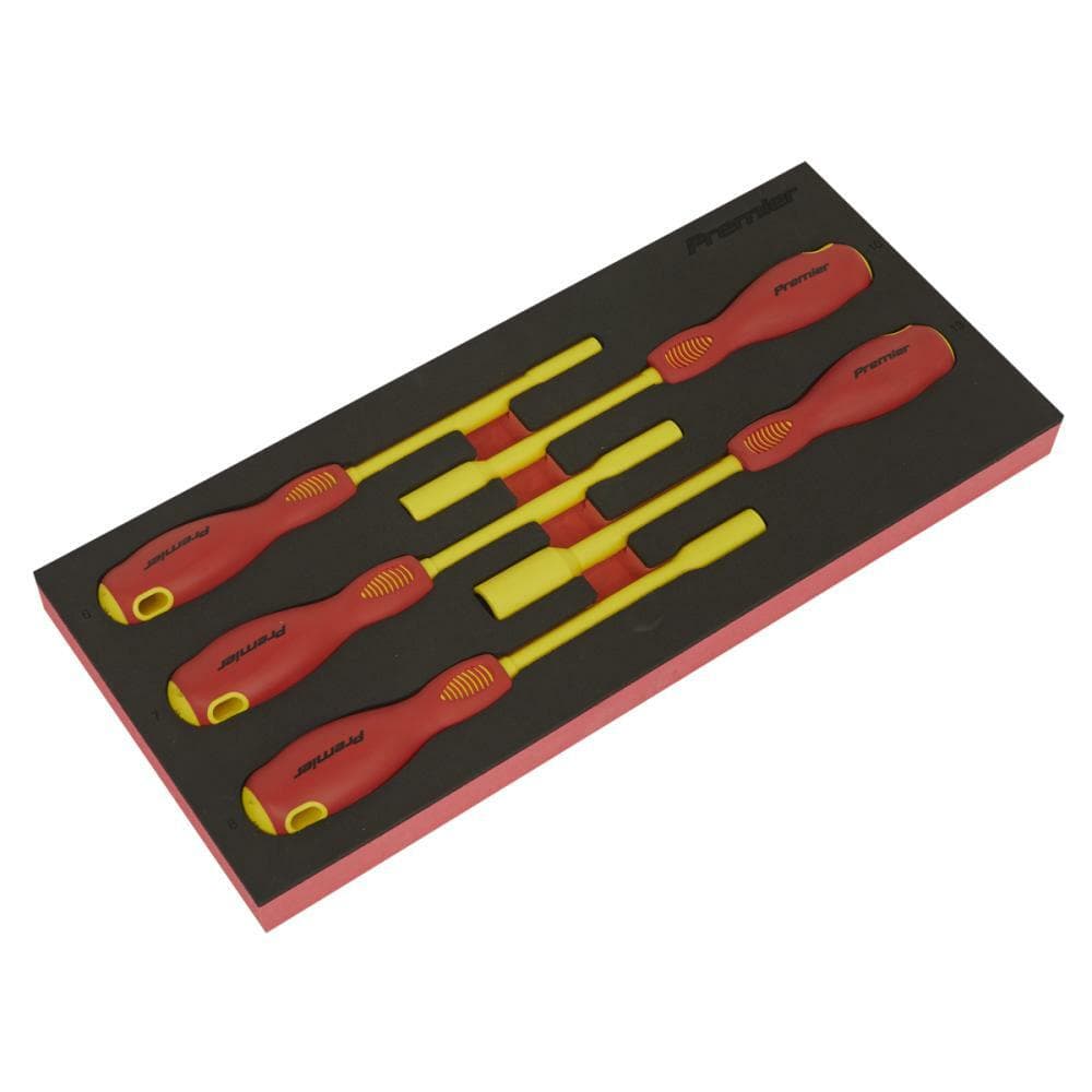 Sealey TBTE08 Insulated Nut Driver Set 5Pc With Tool Tray - Vde Approved