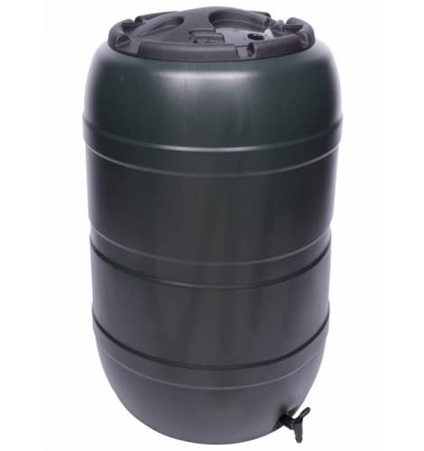 210L Black Standard Barrel Water Butt Only Strata