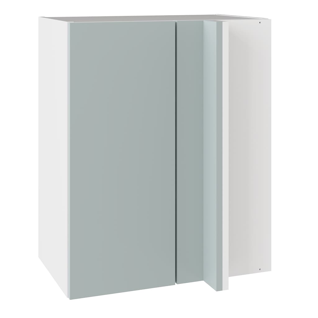 Flatpack 600 Blind Corner Wall Kitchen Cabinet Slab Supermatt Aquamarine