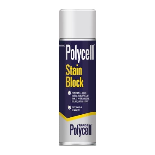 Polycell White Trade Stain Block Aerosol, 500ml