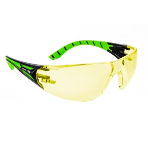 Armour Up Wraparound Safety Glasses Amber Lens