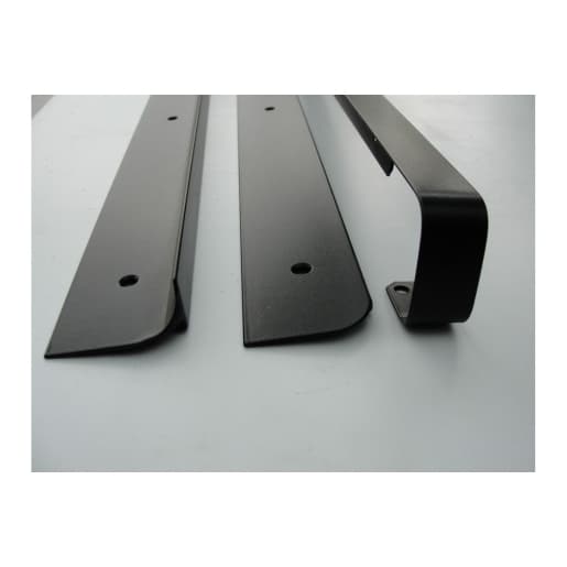 Unika 30mm Black Worktop Aluminium End Trim 630mm/6mm Radius