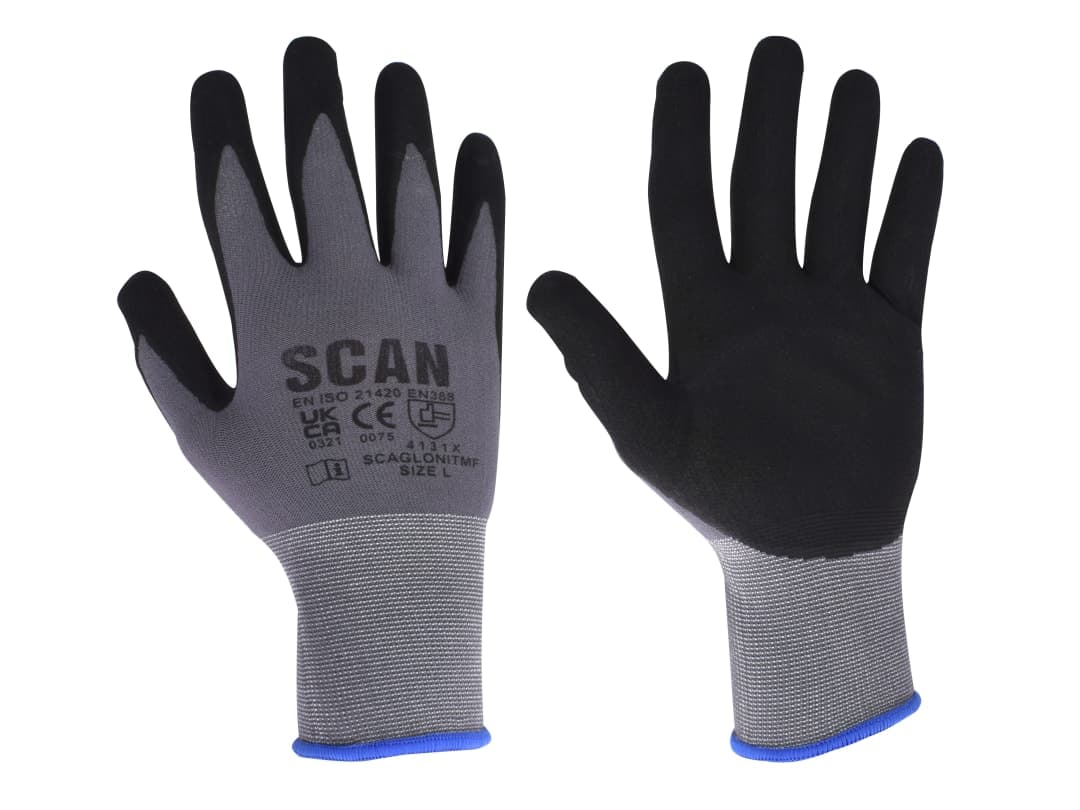 Scan Breathable Microfoam Nitrile Gloves - L (Size 9) 2ANK42L-24