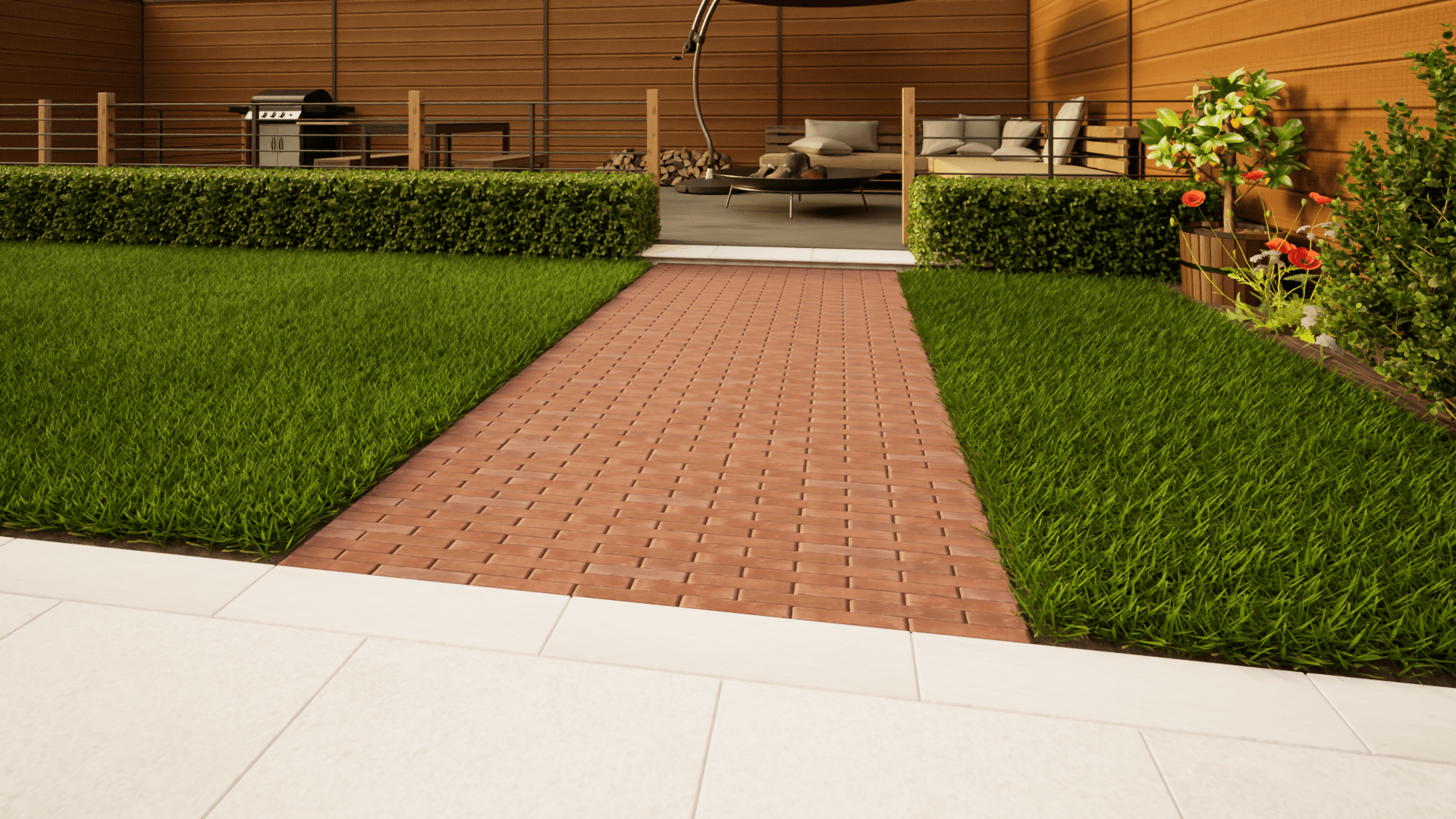 Clay Paving - 204mm x 50mm x 60mm Roma