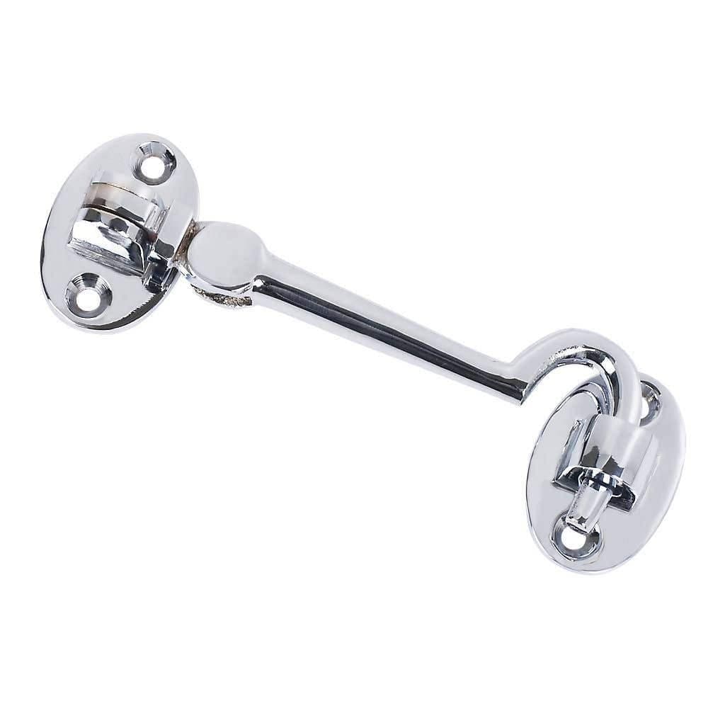 Victorian Silent Pattern Cabin Hook - 100mm - Polished Chrome - Hardware Solutions
